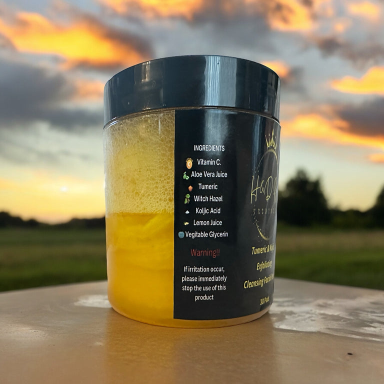 Tumeric & Koljic Exfoliating Cleansing Facial Pads