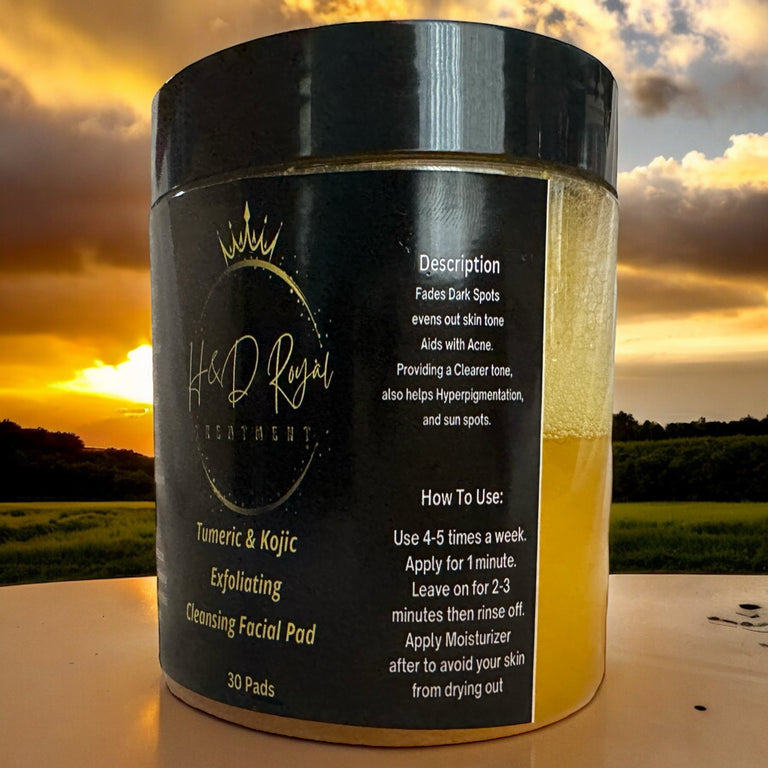 Tumeric & Koljic Exfoliating Cleansing Facial Pads